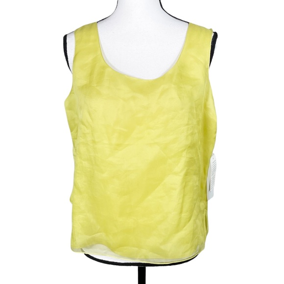 Rena Rowan Tops - NWT Rena Rowan Yellow Silk Sleeveless Blouse